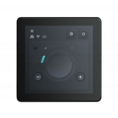 Unidade de bobina de ventilador sem escova de corrente contínua tela colorida termostato programável com operação táctil