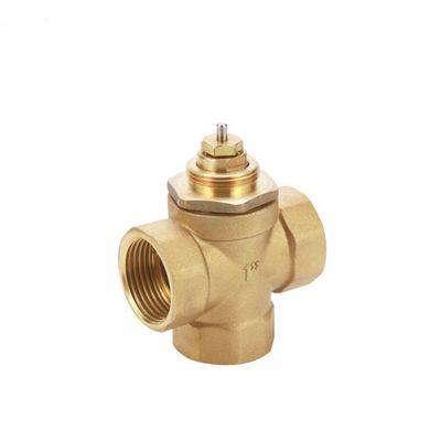 Divertidor de água elétrico de controle de 3 vias válvula de zona motorizada para unidade de bobina de ventilador de latão DN20