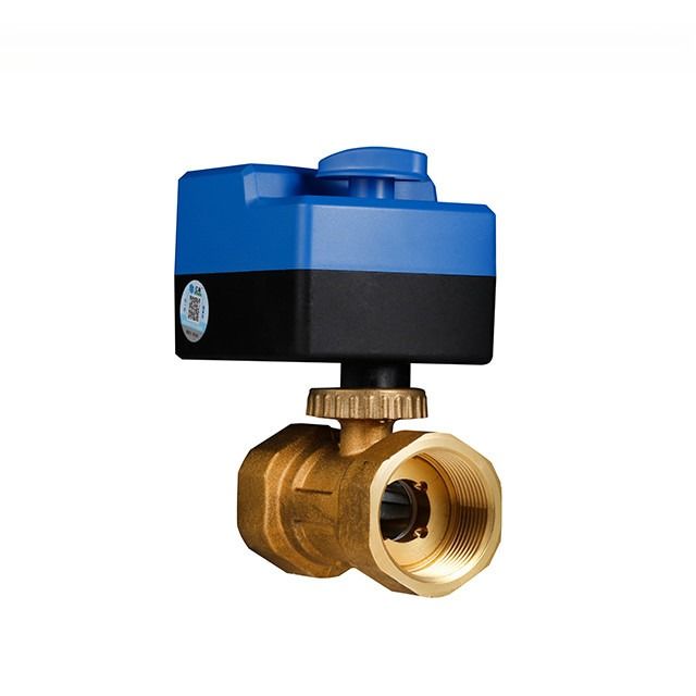 220V Consumo de energia 2 vias válvula de latão para ar condicionado PVC válvula de esfera motorizada